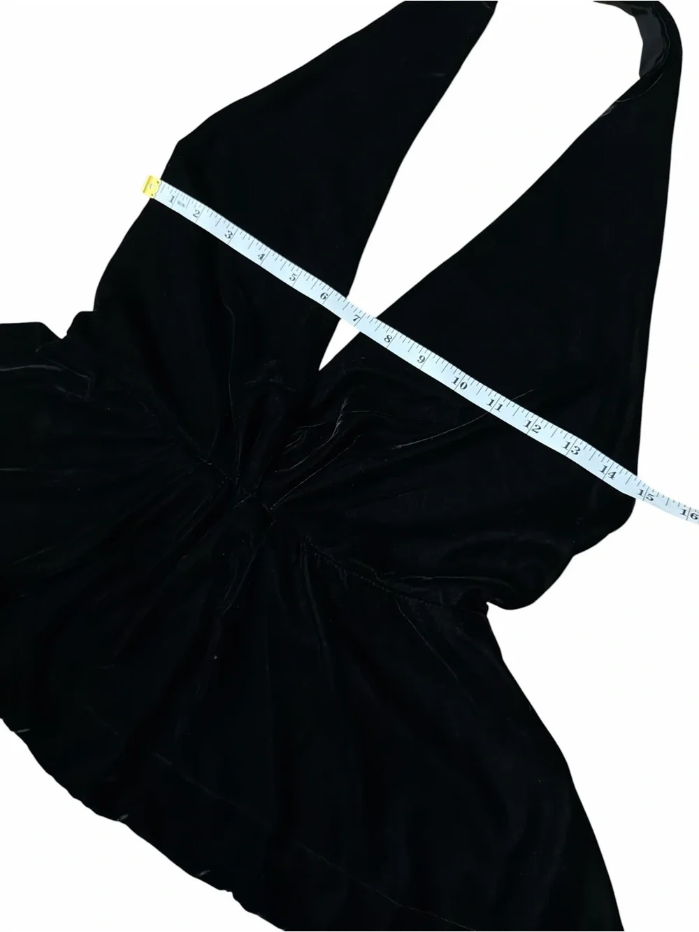 FREE PEOPLE Black Backless Halter Velvet Top - Picture 7 of 7